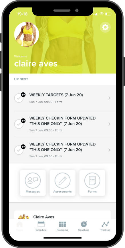 Claire Aves Fitness App